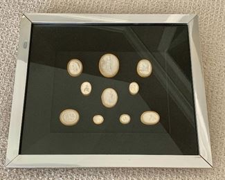 $450 - Merrett Production (Hale, Cheshire, England). Intaglio  medallions.  11.5"H x 13.5"W x 2"D