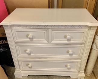 $350 - Lexington three drawer dresser. 33"H x 38.5"W x 19"D.  (Some loss to surface paint. Paint me!)
