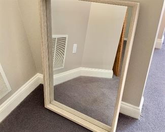 $95 - Wood frame mirror. 37.5"H x 25.5"W x 2.5"D
