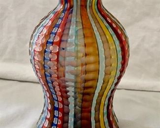 $180 - Cenedese Vetri Murano art glass vase; signed