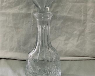 $60 - Cut glass decantur; approx 11” H