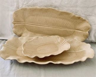 $40 - Set of 3 leaf platters 