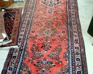 Hand knotted wool runner, Iran.