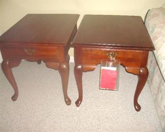 Pair Broyhill cherry stands, New!