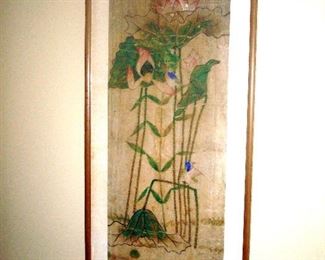 Oriental painting on silk.