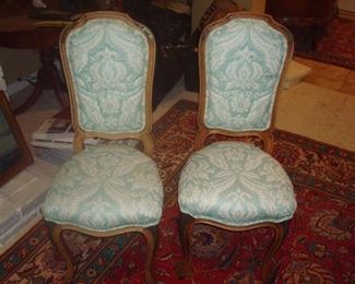 Pair Victorian style side chairs.