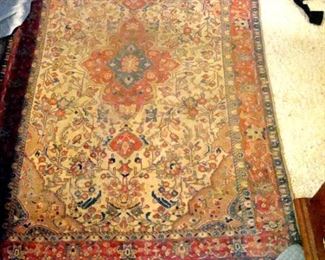 Oriental hand knotted Nain area rug.