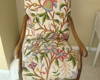 One of a pair vintage arm chairs.