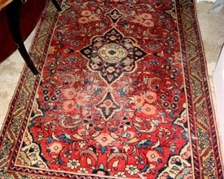Hand knotted oriental wool rug, Iran.