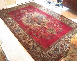 Room size wool oriental carpet.