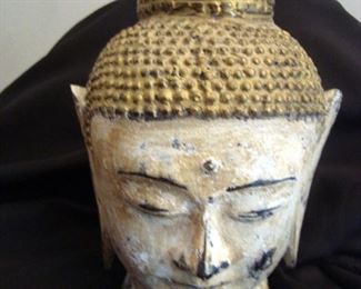 Antique Chinese metal Buddha head.