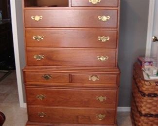 Pennsylvania House high boy cherry chest. Still have not found top drawer!!