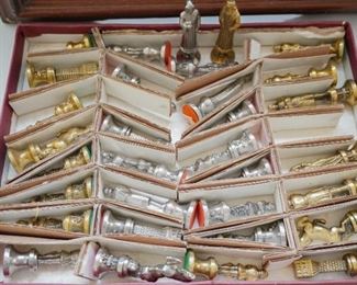 European chess set with metal pieces