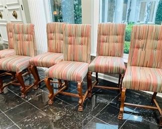 #8 - $795 - Empire Walnut 6 Chairs & 2 arms chair  • 39 high 23 wide 25deep