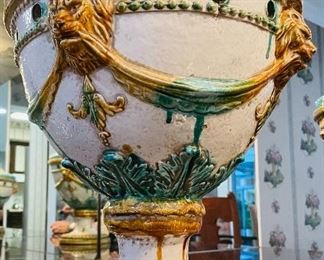 #20 - $250 Italian glazed pottery urn signed Italy • 25 high 