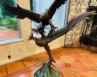 #32 - $2,450  Carl Wagner bronze "Wings" 3 of 25 -1993 Purchased from the Artist  • 48 high