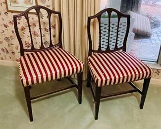 #43 - Pair of Mahogany chairs $150  • 36high 22wide 20deep