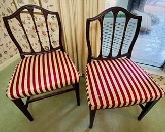 #43 - Pair of Mahogany chairs $150  • 36high 22wide 20deep