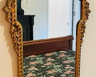 #58 - $90 Wood gilded small mirror  • 34x22						