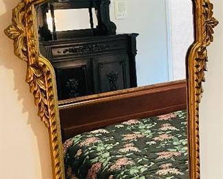 #58 - $90 Wood gilded small mirror  • 34x22	