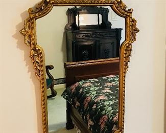 #58 - $90 Wood gilded small mirror  • 34x22	