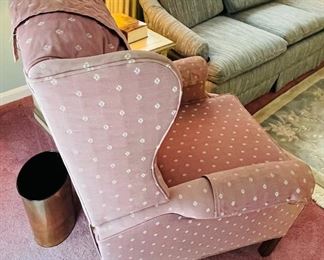#69 -  $75  Pink vintage recliner  • 42high 33wide 30deep