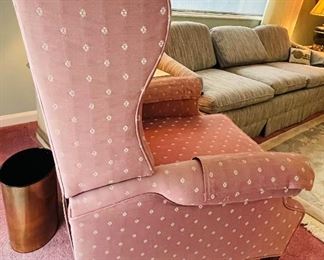 #69 -  $75  Pink vintage recliner  • 42high 33wide 30deep