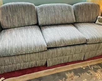 #70 - $140 Blue vintage sofa • 29high 88wide 35deep 