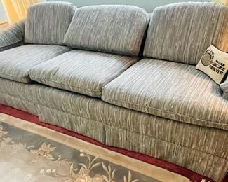 #70 - $140 Blue vintage sofa • 29high 88wide 35deep 