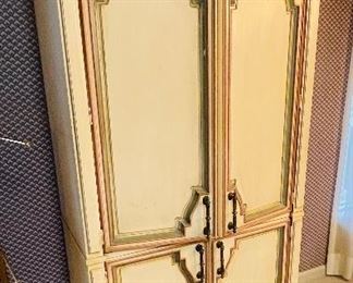#74 -  $225   Polychrome armoire• 78high 37wide 20deep