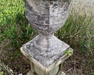 #95 - $140 Concrete urn on square pedestal 