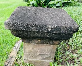 #95 - $150 stone and concrete pedestal  • 14high