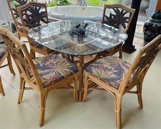 #137 - $299 -Dinette set Bamboo with 6 chairs 						