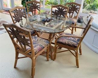#137 - $299 -Dinette set Bamboo with 6 chairs