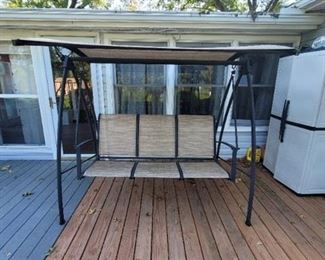 Glider Swing with Black and Tan Detail