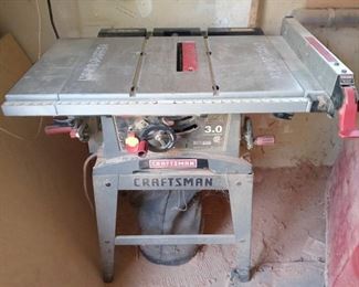 Sears Craftsman 3.0 HP Table Saw With Sawdust Collector