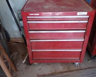 5 Drawer Craftsman Home Tool Storage Cabinet On Wheels(Contents Included)