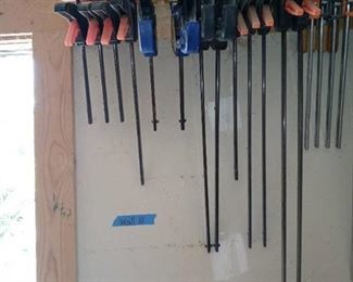 Mega Lot Of 13 Plastic Workshop Clamps In Various Sizes