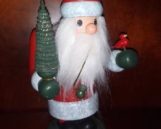 Carved Wood Santa Figure