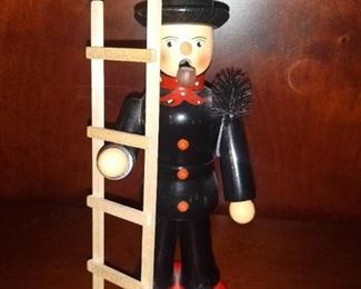 VGU Hand Carved Wood Smoker Made I West Germany