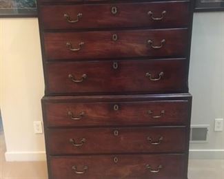 Antique English George lll Chippendale chest, circa 1770
