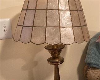 Vintage Capiz shell lamp