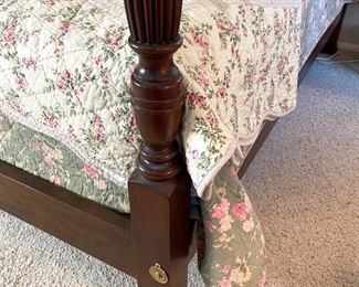Drexel Heritage Vintage Cherry queen four poster bed frame