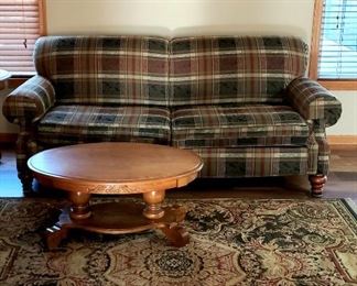 Flexsteel sofa, wall art & coffee table