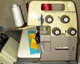 Vintage Bernette 234 surger & lots of thread spools