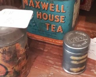 Vintage and antique tins