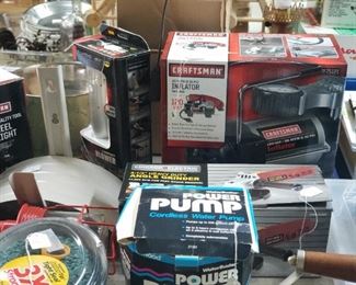 Garage tools, some new in box
