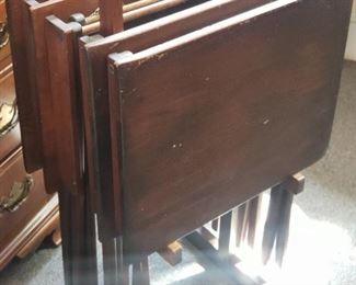 Wood TV trays