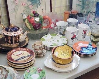 Glass sets, crystal, plate sets