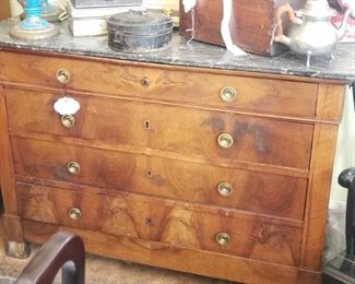 Marble top chest